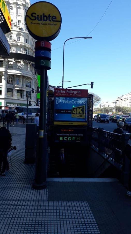 Que Mejor Vista Del Obelisco Piso A La Calle Corrientes Buenos Aires Exteriör bild