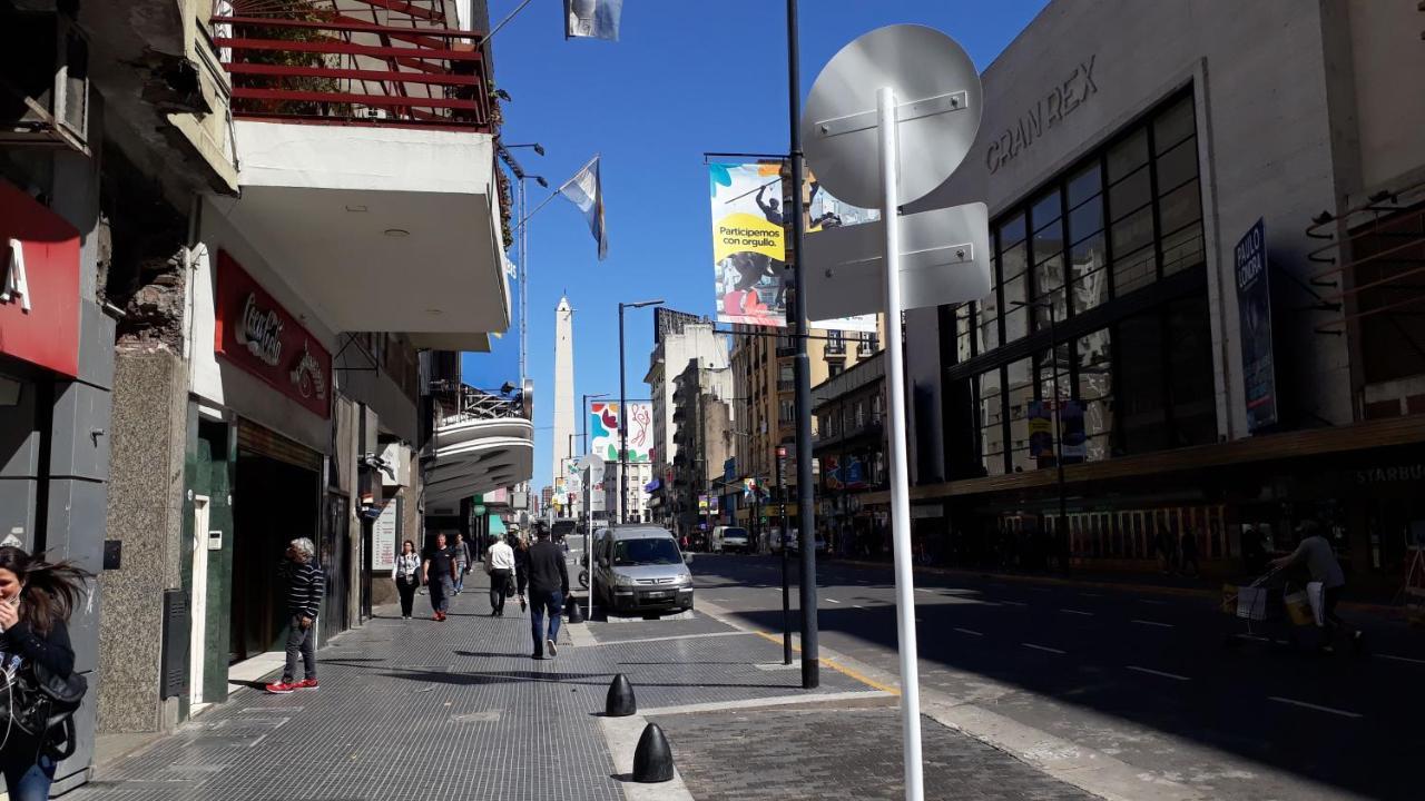 Que Mejor Vista Del Obelisco Piso A La Calle Corrientes Buenos Aires Exteriör bild